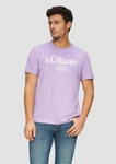 s.Oliver Poloshirt T-Shirt mit Logo-Print Artwork Lila/Fliederfarben/Rosa