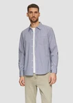 s.Oliver Langarmhemd Regular Fit Grau/Blau/Hellblau