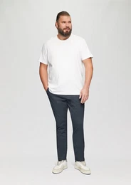 Stoffhose Fein gemusterte Hose mit Straight Leg