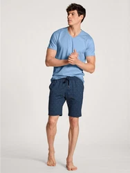 CALIDA Pyjamashorts Remix Basic Sleep Herren Hellblau/Blau/Dunkelblau/Lila