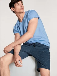 CALIDA Pyjamashorts Remix Basic Sleep Herren Hellblau/Blau/Dunkelblau/Lila