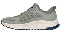 Skechers BOBS SQUAD 4 Slip-On Sneaker Grau/Hellgrau/Blau/Khaki