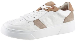 Plateausneaker, Schnrschuh, Halbschuh, Freizeitschuh mit Logo auf der Schuhzunge