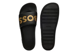 BOSS Badepantolette Aryeh Slid Schwarz/Beige/Braun