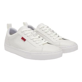 HUGO Sneaker Morrie Tenn napu mit Markendetails Weiß/Creme