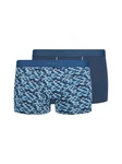 Skiny Retro Pants Herren 2er Pack (2-St) Dunkelblau/Hellblau/Blau