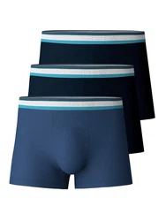 CALIDA Boxershorts Natural Benefit Dunkelblau/Blau/Hellblau