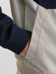 Jack & Jones Blouson JJERUSH HOOD BOMBER NOOS Dunkelblau/Blau/Grau