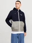 Jack & Jones Blouson JJERUSH HOOD BOMBER NOOS Dunkelblau/Blau/Grau