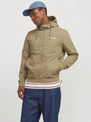 Jack & Jones Blouson JJERUSH HOOD BOMBER NOOS Khaki/Beige/Dunkelgrün