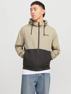 Jack & Jones Blouson JJERUSH HOOD BOMBER NOOS Beige/Khaki