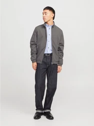Jack & Jones Blouson JJERUSH HARRINGTON BOMBER NOOS Dunkelgrau/Hellgrau/Khaki/Grau/Braun