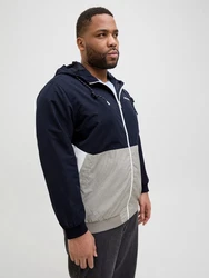 Jack & Jones Plus Bomberjacke JJRush Dunkelblau/Blau