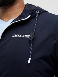 Jack & Jones Plus Bomberjacke JJRush Dunkelblau/Blau