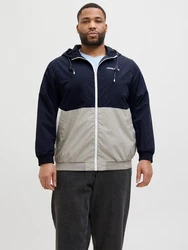 Jack & Jones Plus Bomberjacke JJRush Dunkelblau/Blau