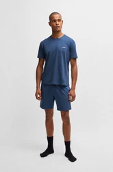 BOSS Sweatshorts Mix&Match Short CW mit Eingriffstaschen Blau/Dunkelblau