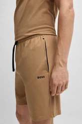 BOSS Sweatshorts Mix&Match Short CW mit Eingriffstaschen Khaki/Beige/Braun