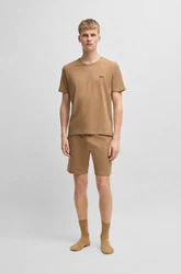 BOSS Sweatshorts Mix&Match Short CW mit Eingriffstaschen Khaki/Beige/Braun