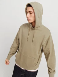 Jack & Jones Sweatshirt JJECHARGE SWEAT HOOD NOOS Khaki/Beige/Dunkelgrün