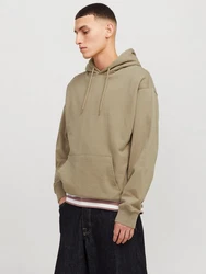 Jack & Jones Sweatshirt JJECHARGE SWEAT HOOD NOOS Khaki/Beige/Dunkelgrün