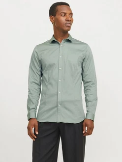JACK & JONES Hemd 'Parma' Grün/Dunkelgrün/Türkis