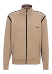 BOSS GREEN Sweatjacke Skaz Tape mit Stehkragen grün