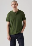 Levi's Henleyshirt mit Logo Stickerei Dunkelgrün/Grün