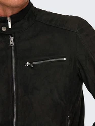 ONLY & SONS ONSGUS FAUX SUEDE RACER JACKET OTW NOOS Schwarz/Dunkelgrau/Dunkelgrün