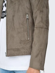 ONLY & SONS ONSGUS FAUX SUEDE RACER JACKET OTW NOOS Beige/Braun/Grün/Khaki
