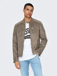 ONLY & SONS ONSGUS FAUX SUEDE RACER JACKET OTW NOOS Beige/Braun/Grün/Khaki