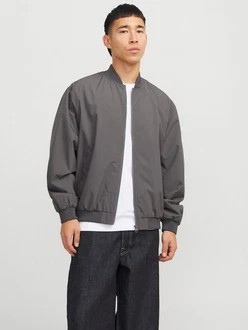 Jack & Jones Bomberjacke JJECHARGE BOMBER JACKET NOOS Dunkelgrau/Hellgrau/Grau