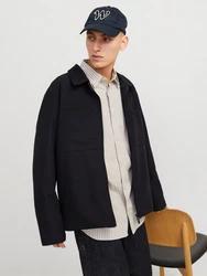 Jack & Jones Hemdjacke JJEPERFECT SHACKET SN Schwarz/Beige/Dunkelblau