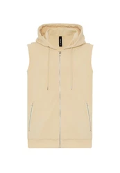 RedBridge Sweatweste mit Kapuze und Reißverschluss Khaki/Beige/Gold
