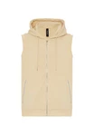 RedBridge Sweatweste mit Kapuze und Reißverschluss Khaki/Beige/Gold