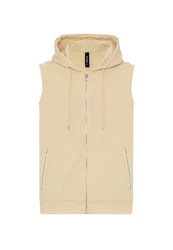 RedBridge Sweatweste mit Kapuze und Reißverschluss Khaki/Beige/Gold
