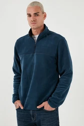 Buratti Fleecepullover Regular Fit Dunkelblau/Blau/Türkis/Hellblau