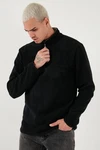 Buratti Fleecepullover Regular Fit Schwarz