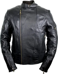 Motorradjacke Herren Motorradjacke aus echtem Leder mit Protektoren Herren Motorrad Leder Jacke mit Protektoren