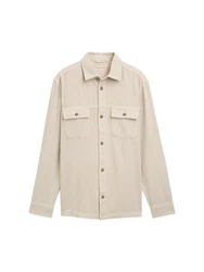 TOM TAILOR Twill Overshirt Khaki/Beige