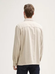 TOM TAILOR Twill Overshirt Khaki/Beige