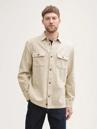 Langarmhemd Twill Overshirt aus Baumwolle