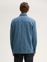 TOM TAILOR Twill Overshirt Blau/Hellblau/Grau