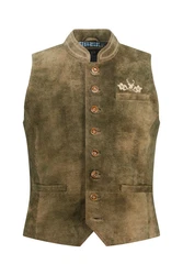 JP1880 Steppweste Stehkragen Grün/Braun/Dunkelgrün/Beige