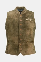 JP1880 Steppweste Stehkragen Grün/Braun/Dunkelgrün/Beige