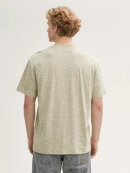 TOM TAILOR Denim T-Shirt Relaxed Fit mit Print Khaki/Beige