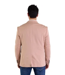 Denim Distriqt Jerseysakko Sportlich Jersey Sakko mit Stretch Beige