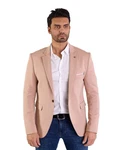 Denim Distriqt Jerseysakko Sportlich Jersey Sakko mit Stretch Beige