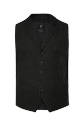 JP1880 Steppweste Tweed-Weste FLEXNAMIC Schwarz/Dunkelgrau