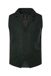 JP1880 Steppweste Tweed-Weste FLEXNAMIC Dunkelgrün
