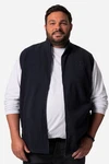Men Plus Steppweste Stehkragen Dunkelblau/Braun/Schwarz